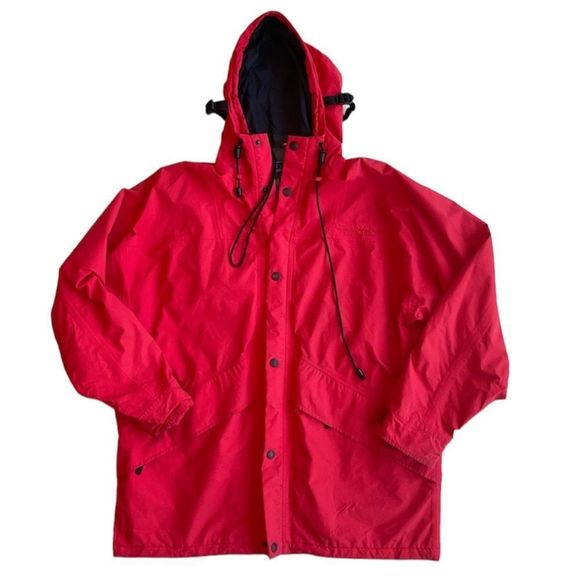 Banana Republic Other - BANANA REPUBLIC VINTAGE COOLMAX RED HOODED MESH LINED OUTDOOR JACKET